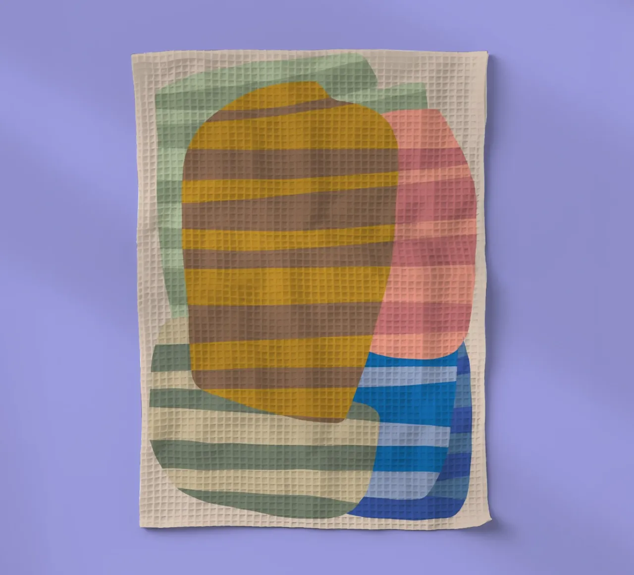 Stripe pattern layering tea towel by Little Dean