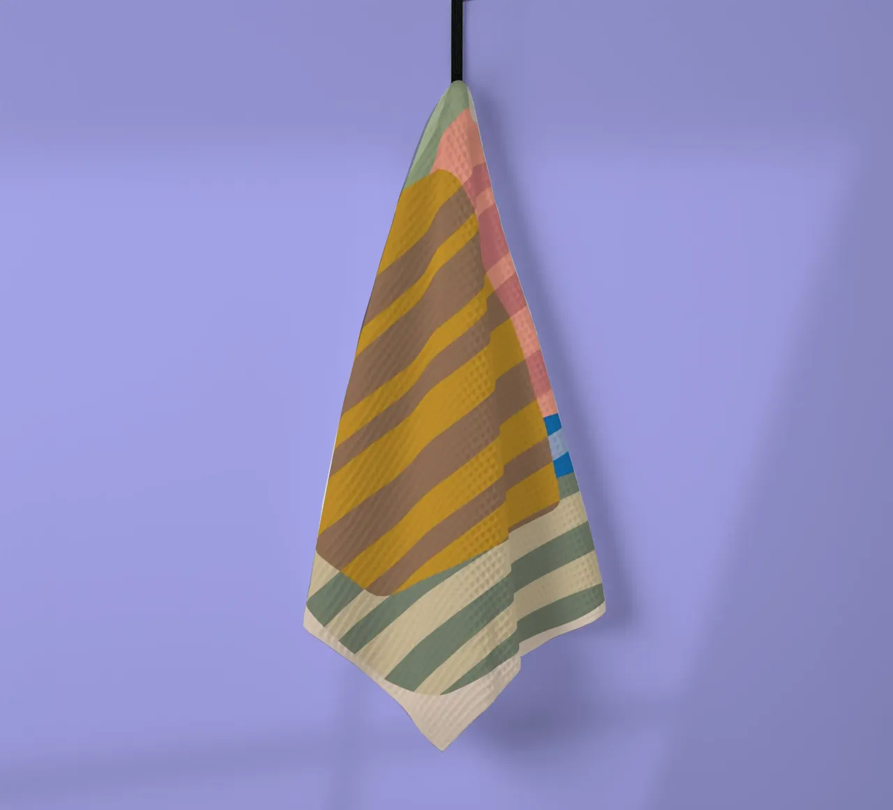 Stripe pattern layering tea towel by Little Dean
