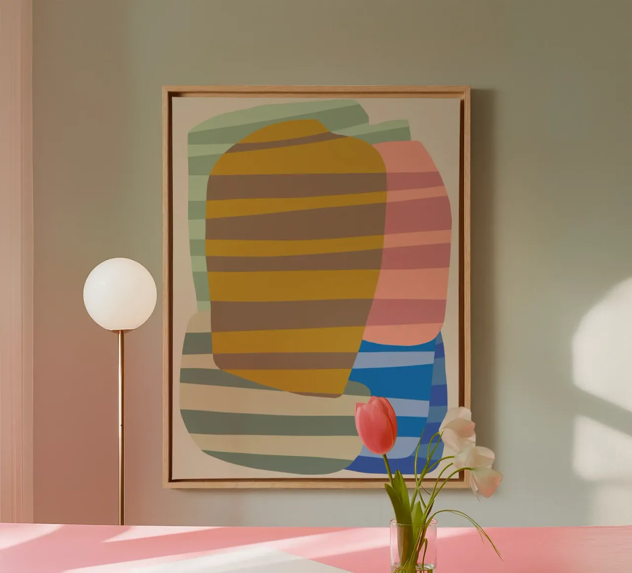 Stripe pattern layering canvas by Little Dean