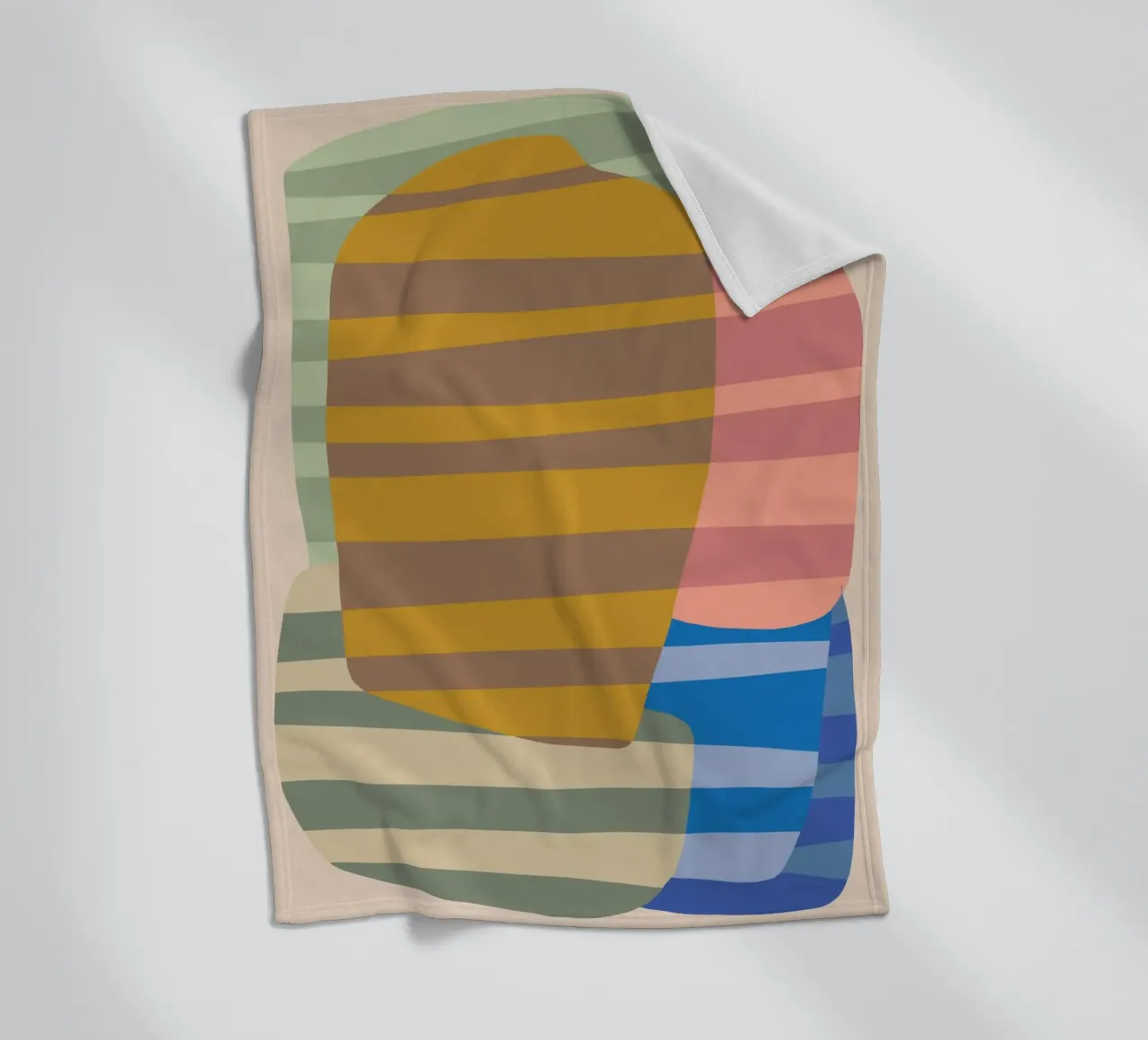 Stripe pattern layering fleece blanket by Little Dean