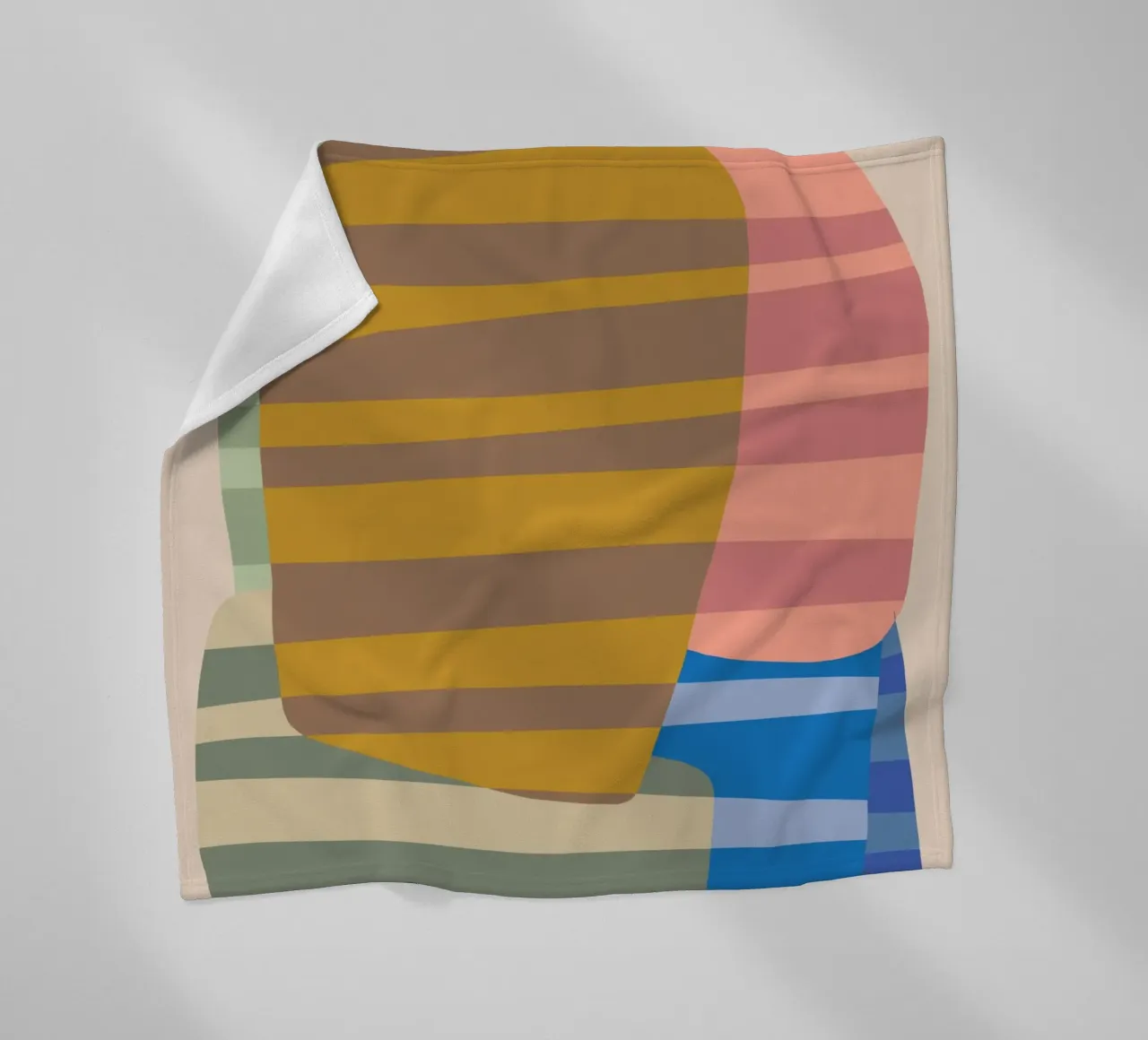 Stripe pattern layering fleece blanket by Little Dean
