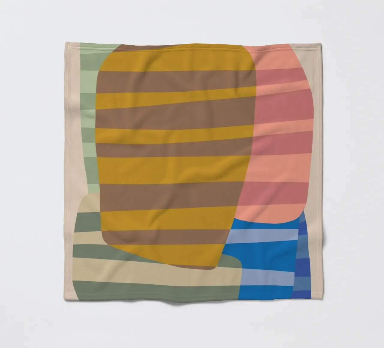 Stripe pattern layering fleece blanket by Little Dean