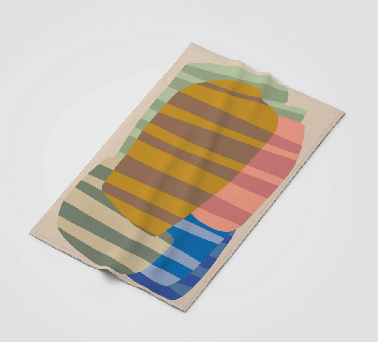 Stripe pattern layering fleece blanket by Little Dean