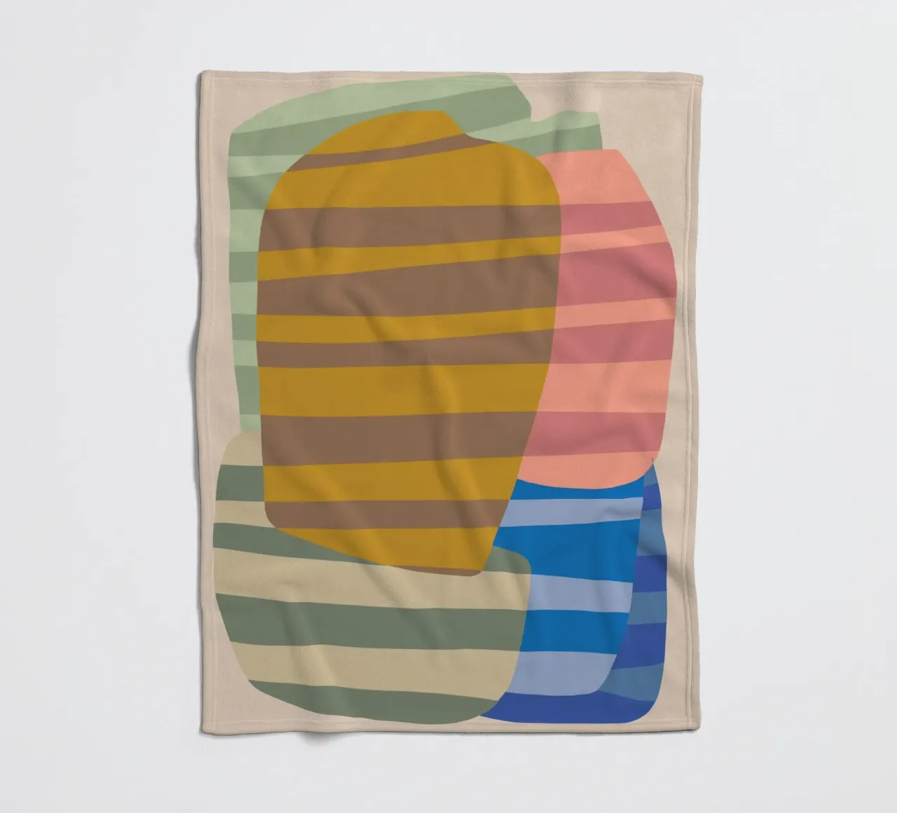Stripe pattern layering fleece blanket by Little Dean
