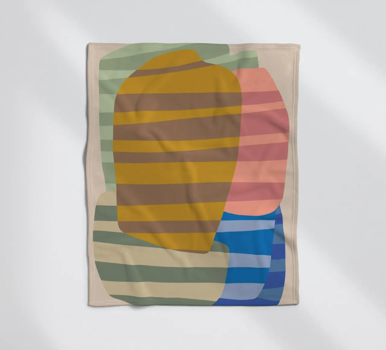 Stripe pattern layering fleece blanket by Little Dean