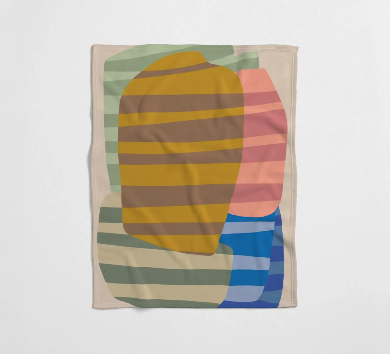 Stripe pattern layering fleece blanket by Little Dean