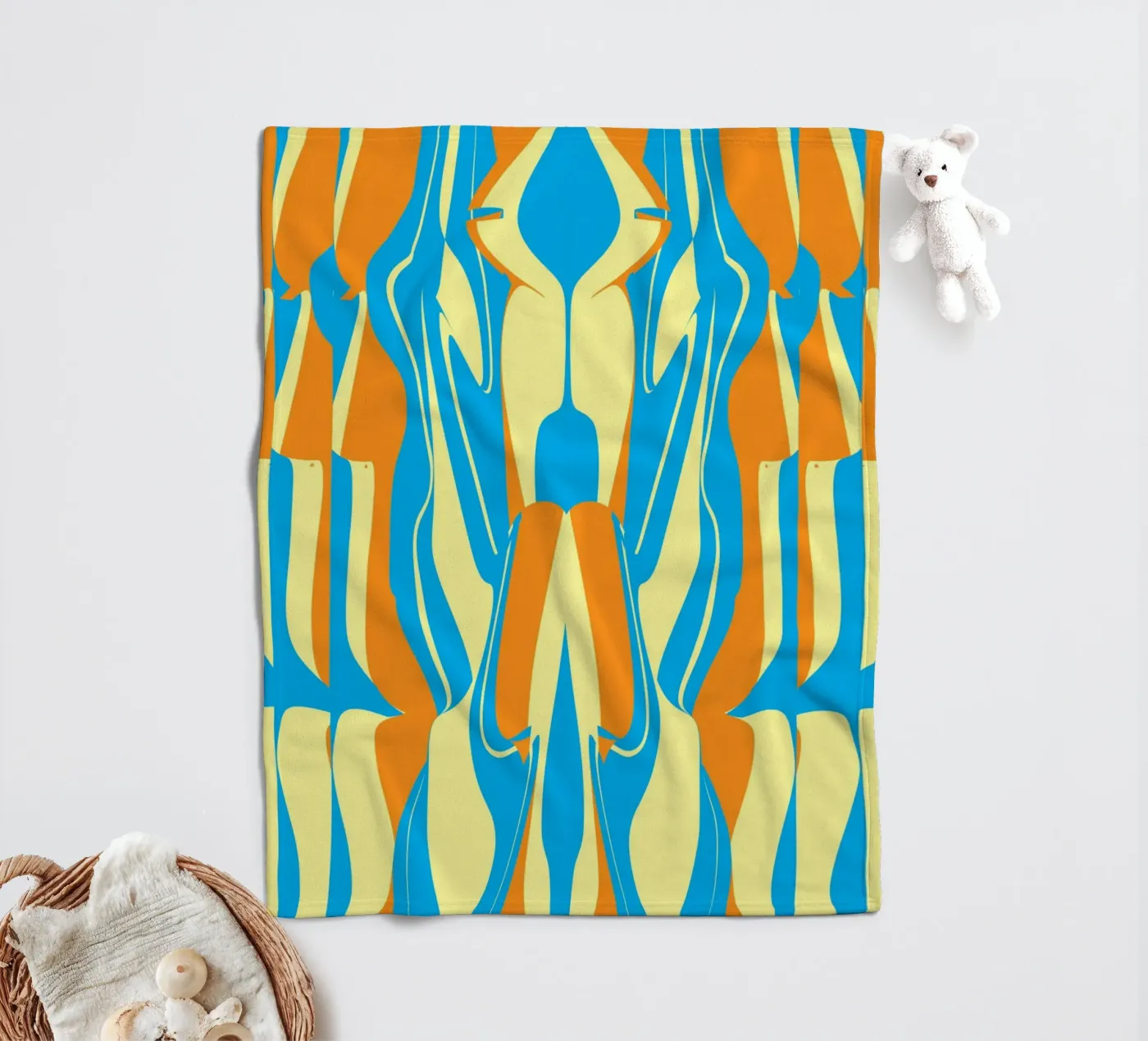 Bizarre Pattern 05 fleece blanket by Little Dean