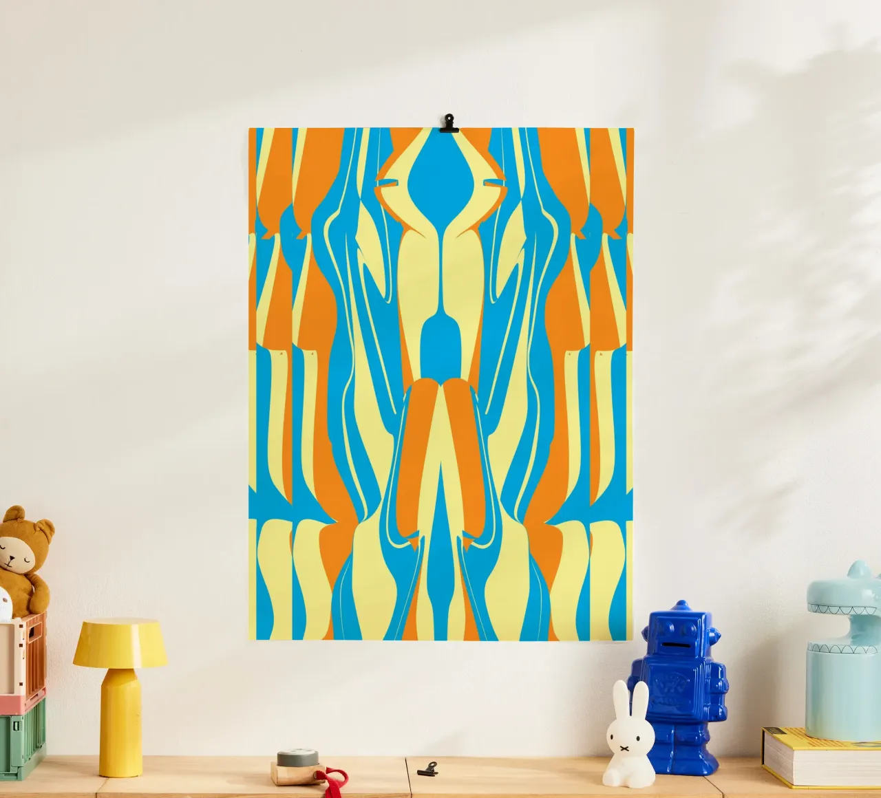 Bizarre Pattern 05 poster with aluminum frame by Little Dean