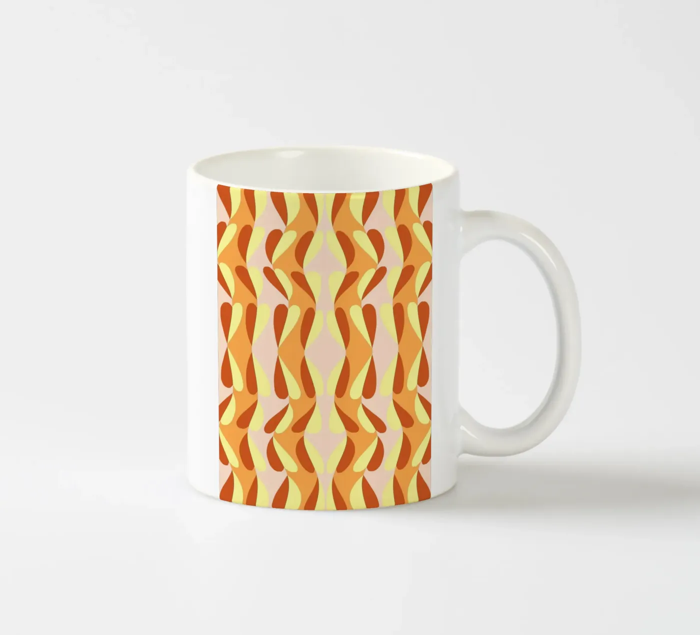 Heart Pattern Bizarre ceramic mug by Little Dean