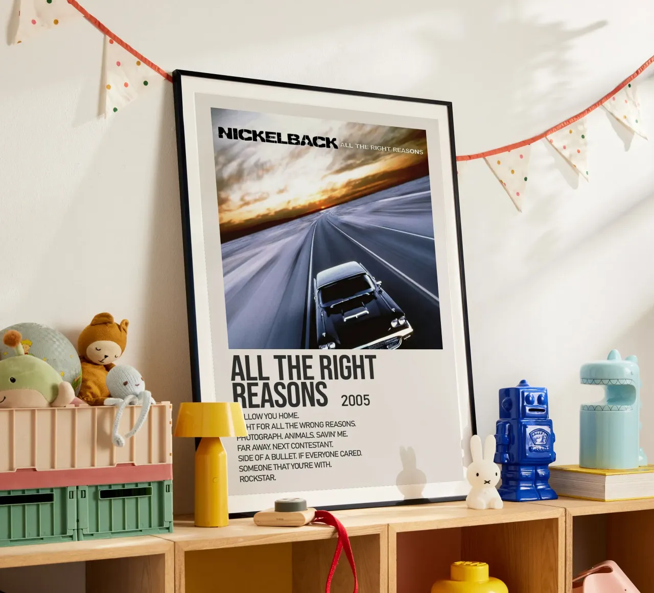 Nickelback All The Right Reasons poster con telaio in plastica da Roronoa7