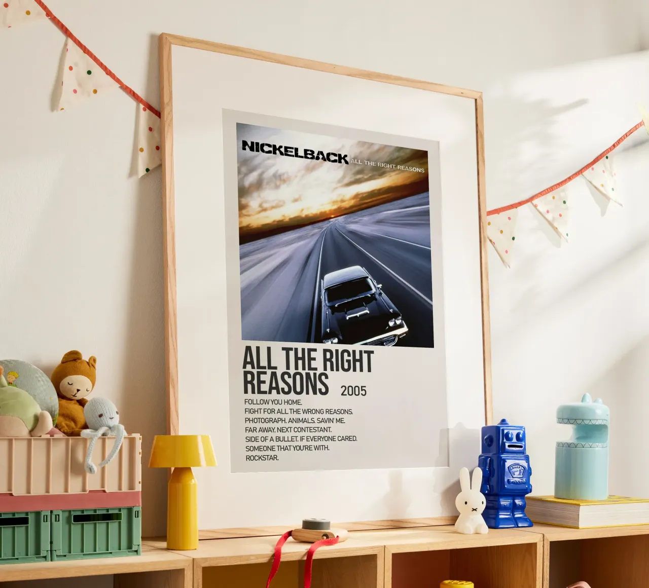 Nickelback All The Right Reasons poster con telaio in plastica da Roronoa7