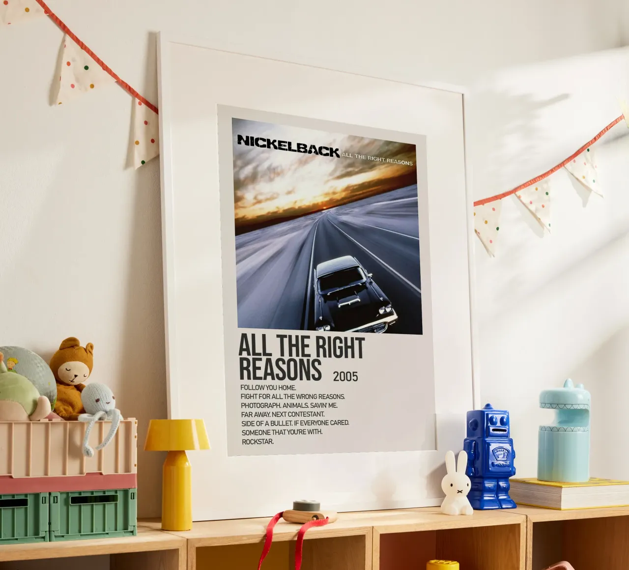 Nickelback All The Right Reasons poster con telaio in plastica da Roronoa7