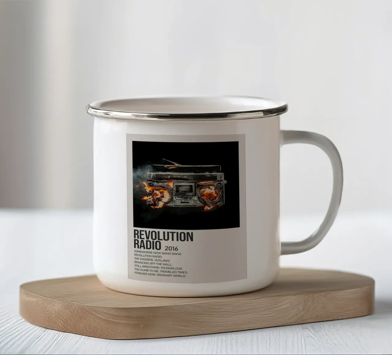 Greenday Revolution Radio tazza in smalto da Roronoa7