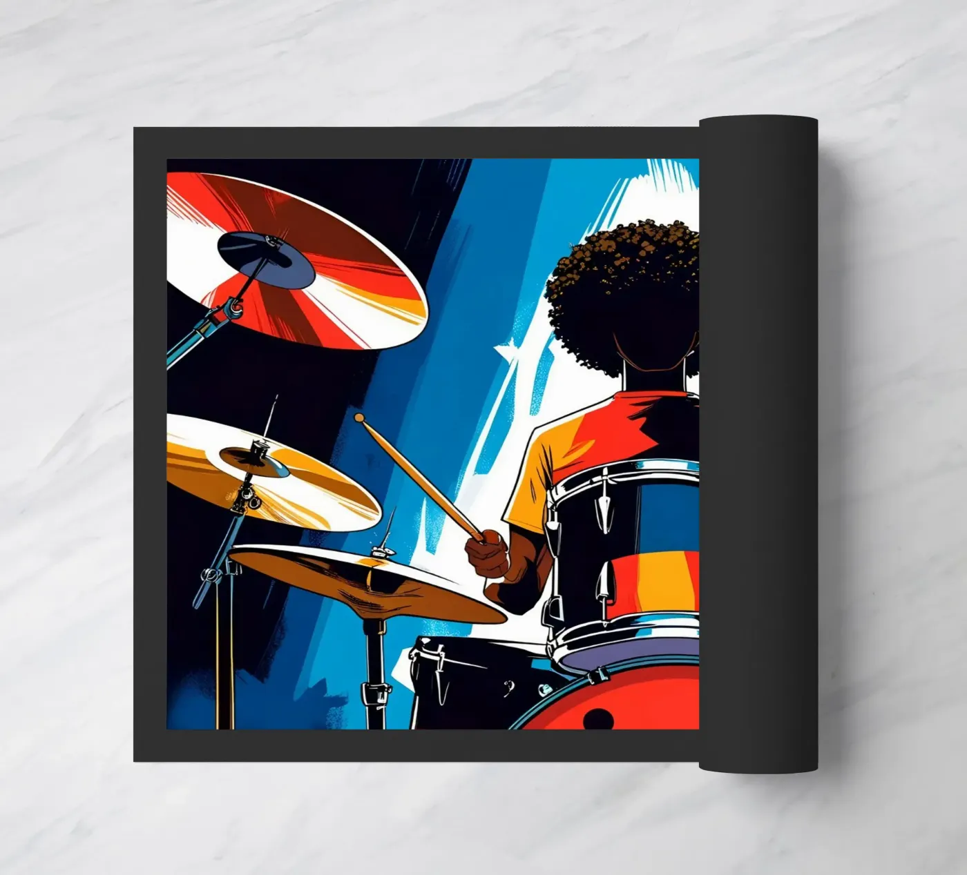 Drummer doormat by Massimo Frascogna