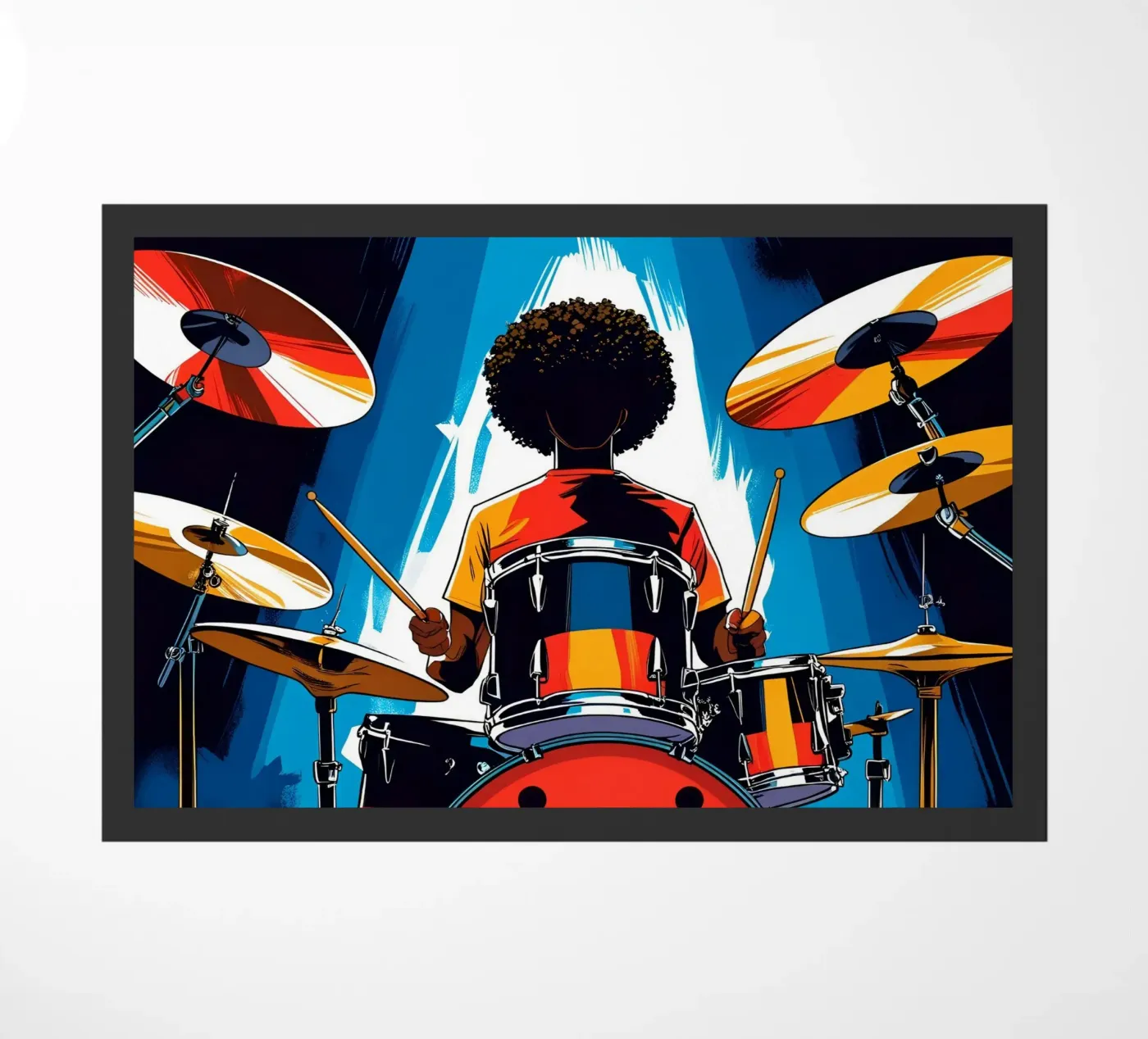 Drummer doormat by Massimo Frascogna