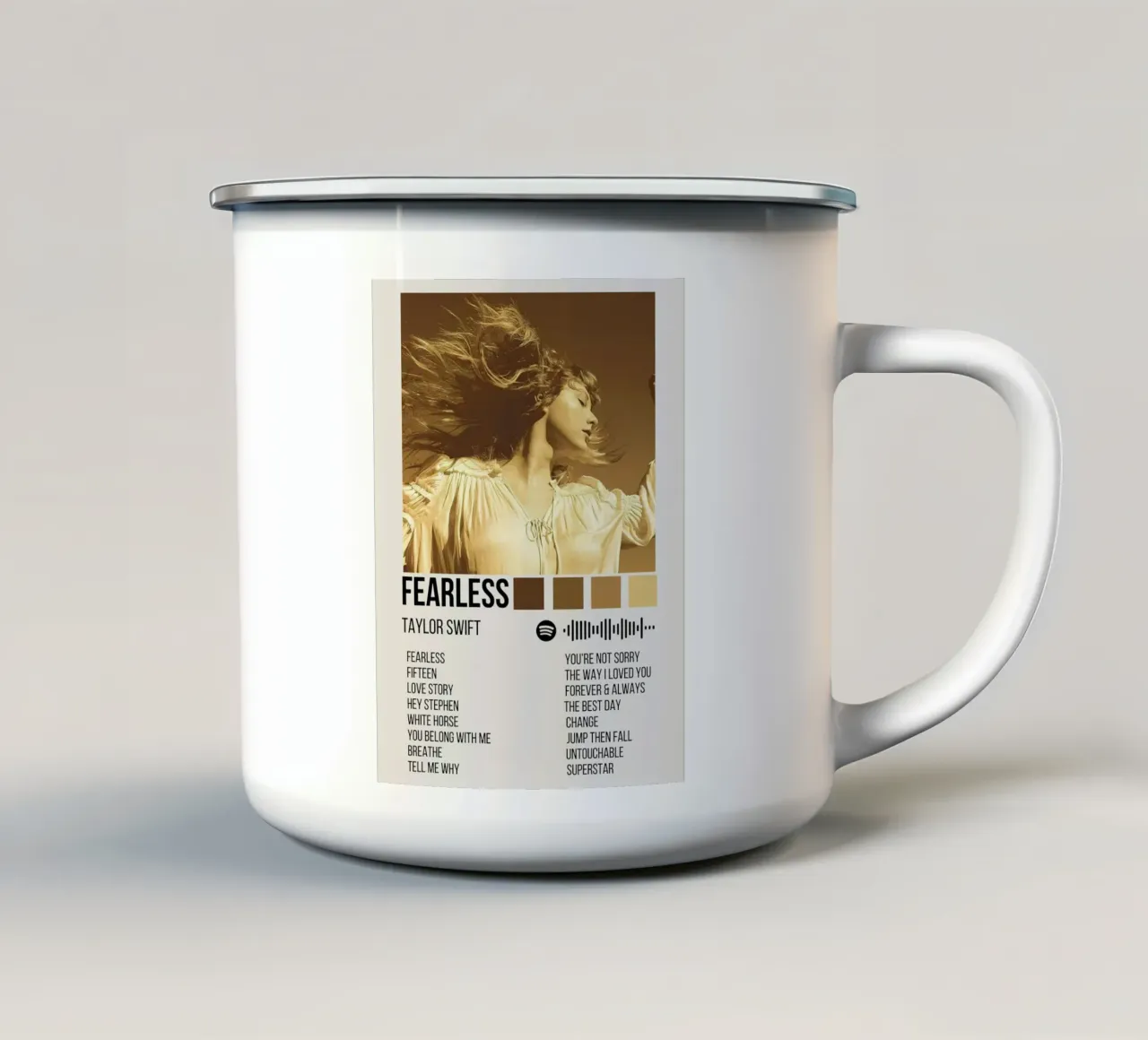 Taylor Swift Fearless tazza in smalto da Roronoa7