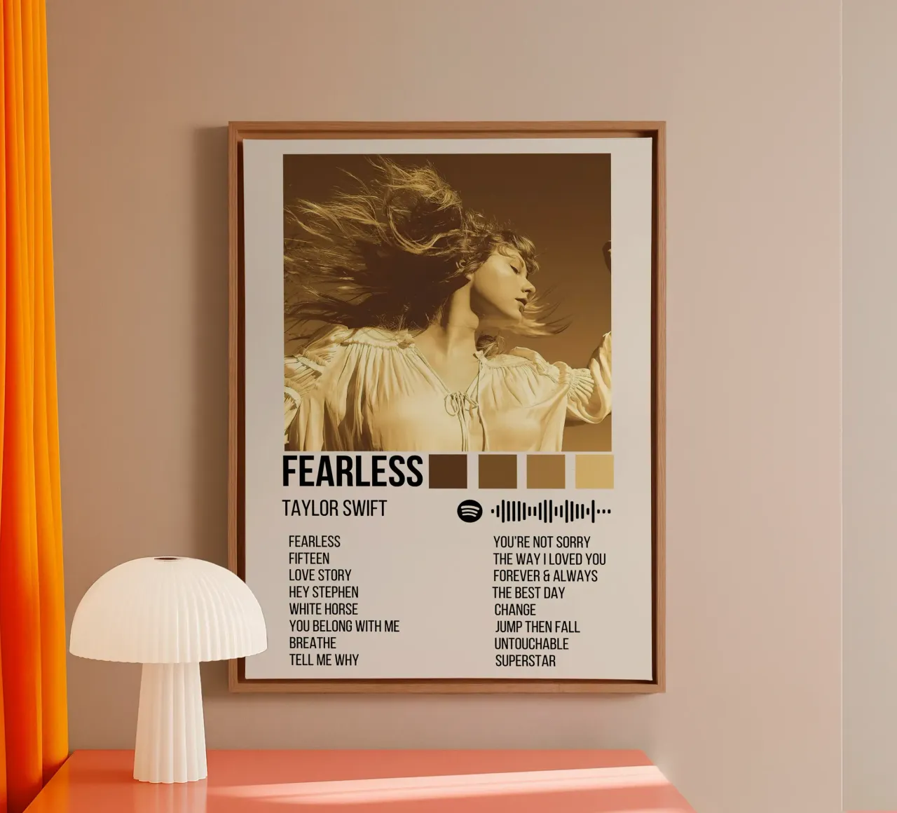 Taylor Swift Fearless tela con Cornice a cassetta da Roronoa7