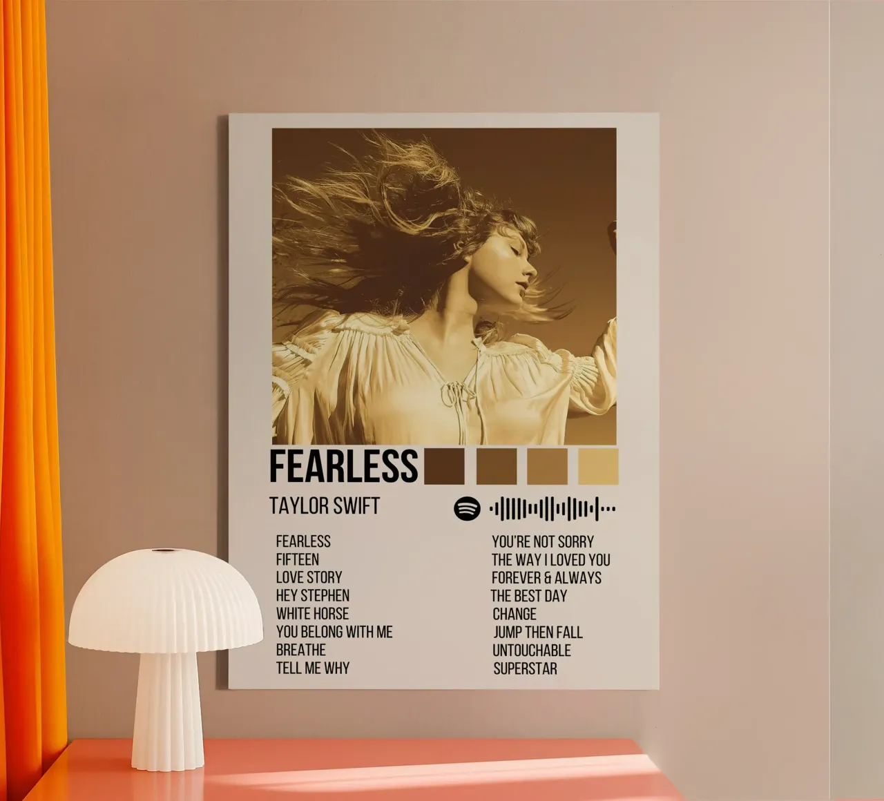 Taylor Swift Fearless tela con Cornice a cassetta da Roronoa7