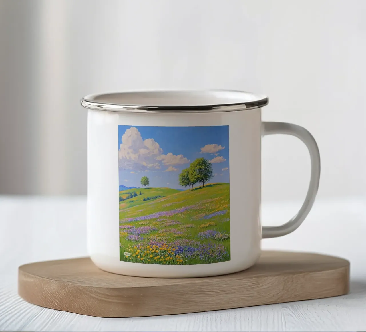 huge hill color grass tazza in smalto da lifeline