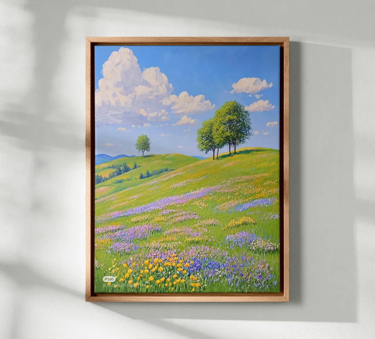 huge hill color grass tela con Cornice a cassetta da lifeline