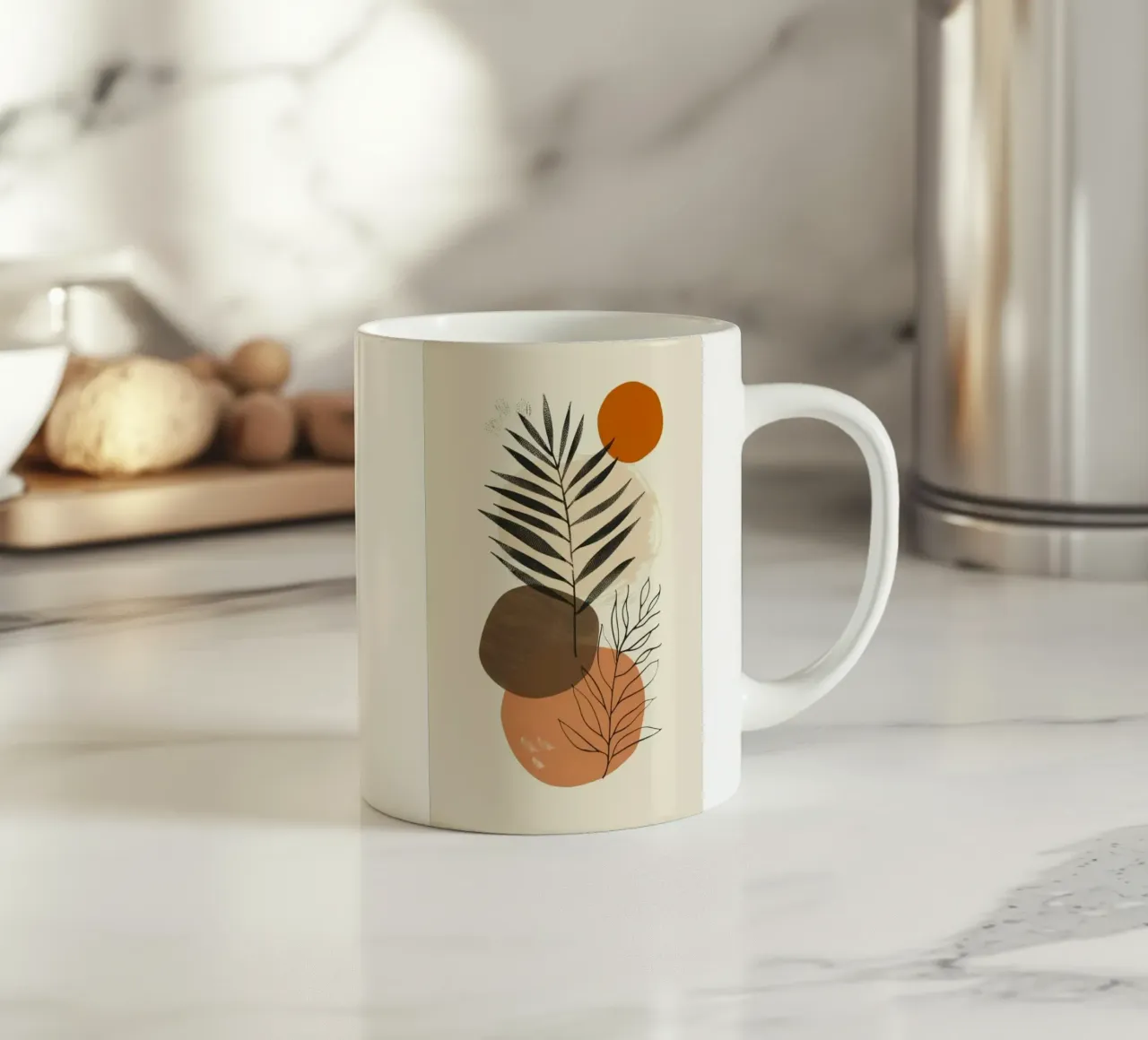 shape minimal branch leaf tazza in ceramica da miracle