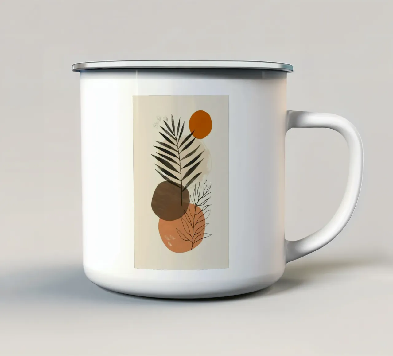 shape minimal branch leaf tazza in smalto da miracle