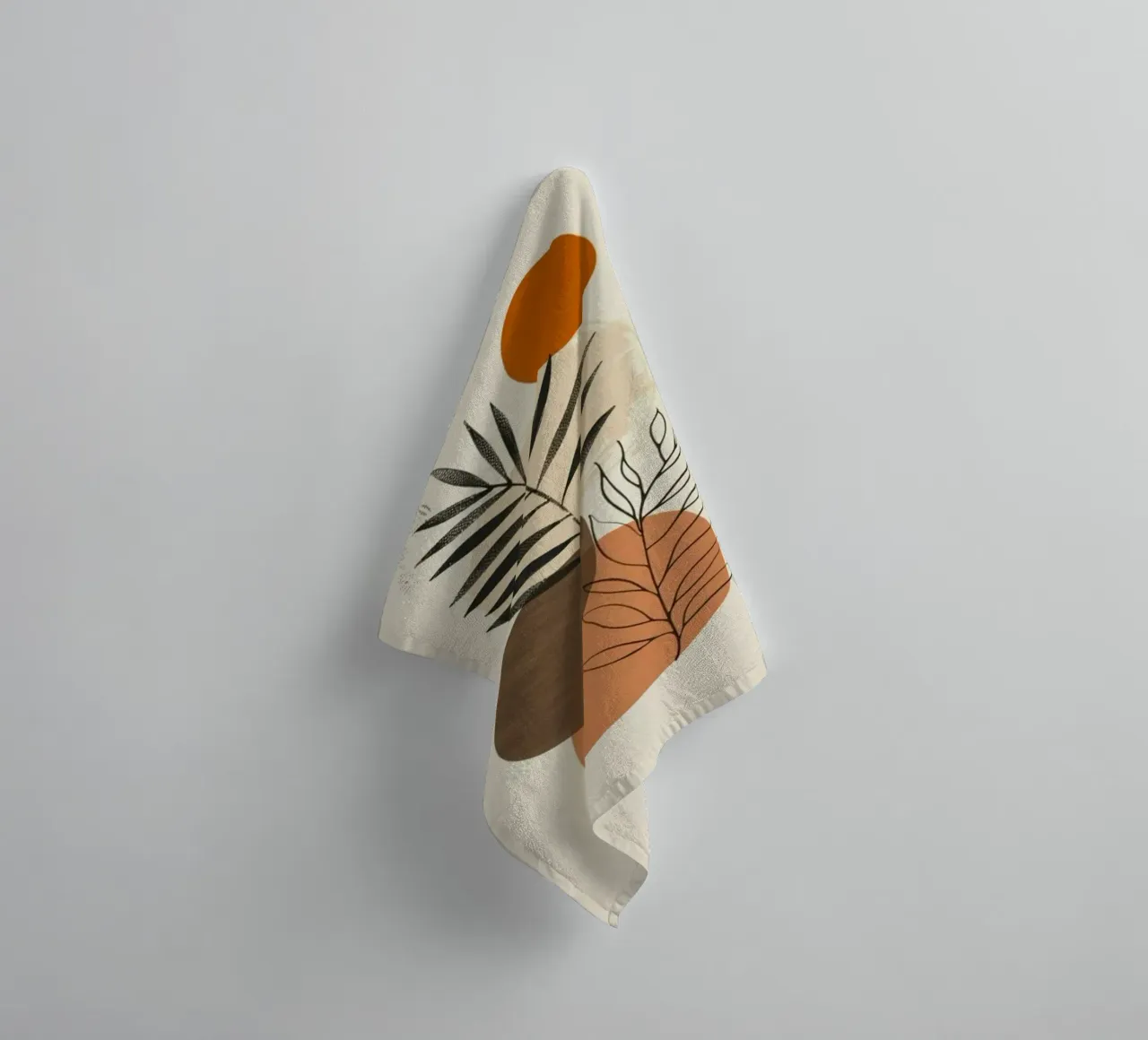 shape minimal branch leaf asciugamano da bagno da miracle