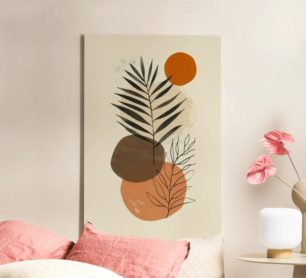 shape minimal branch leaf canvas met Baklijst van miracle
