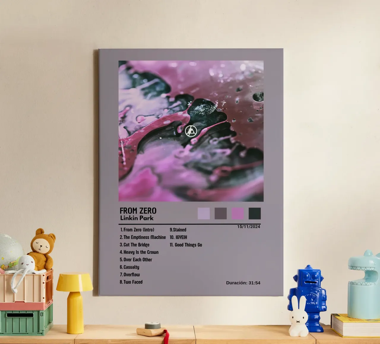 Linkin Park From Zero canvas with Floater frame by Roronoa7