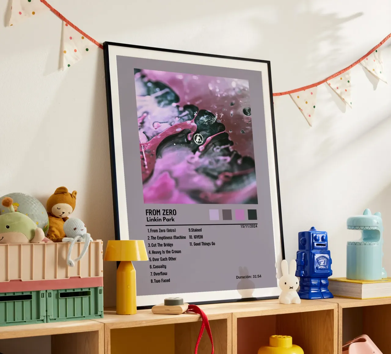 Linkin Park From Zero poster con telaio in alluminio da Roronoa7