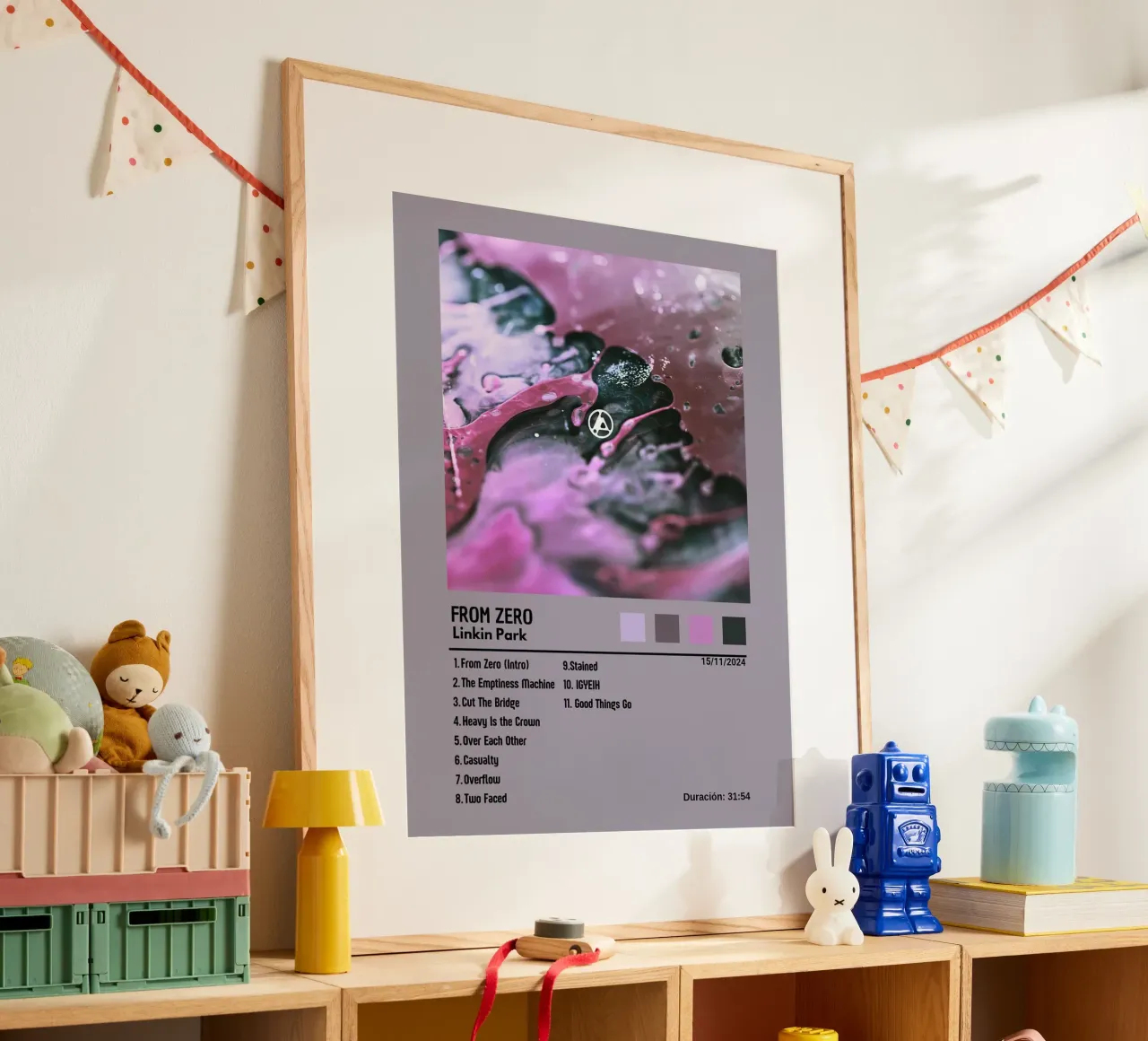 Linkin Park From Zero poster con telaio in alluminio da Roronoa7