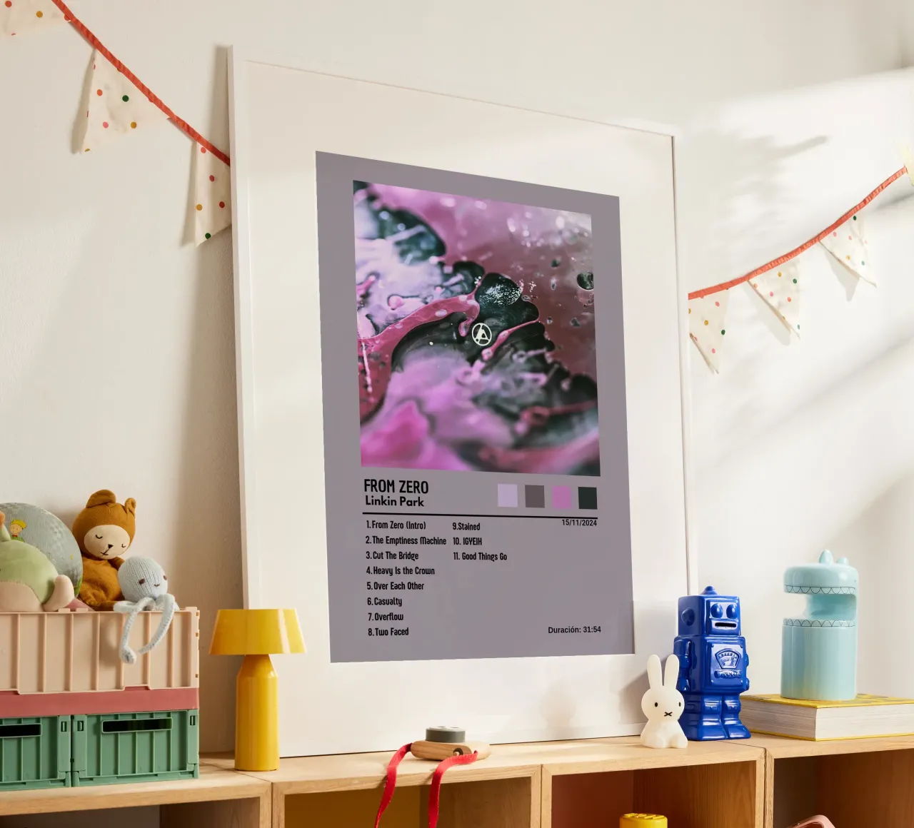 Linkin Park From Zero poster con telaio in alluminio da Roronoa7