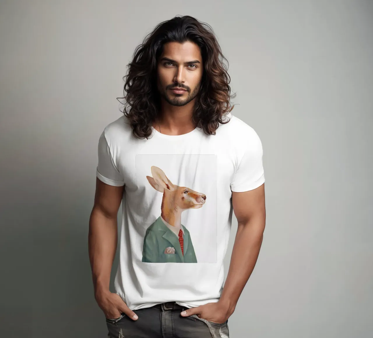 Mr Kangaroo Man t-shirt by Animal Crew