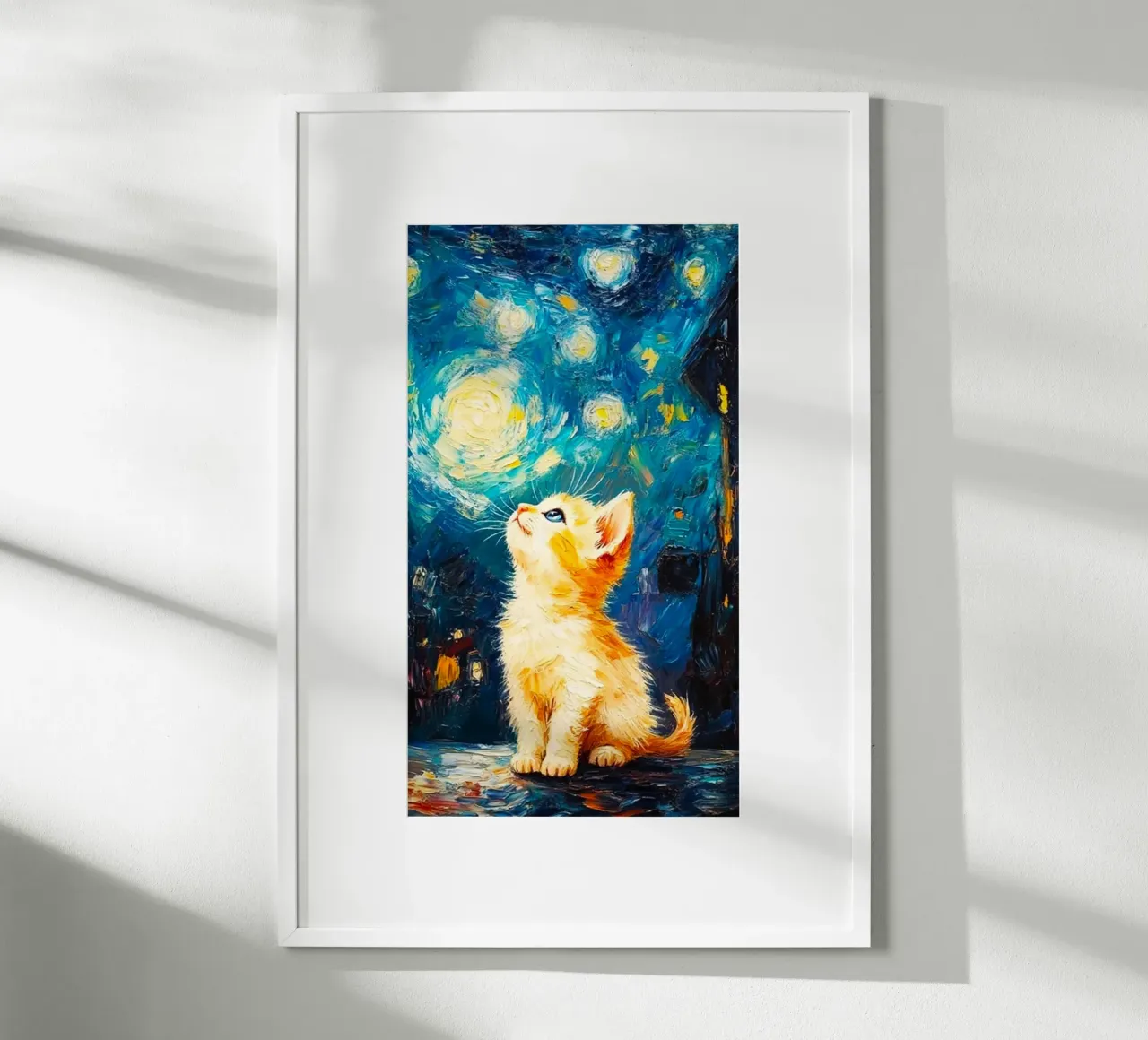 cat chill with moon and star poster da lifeline