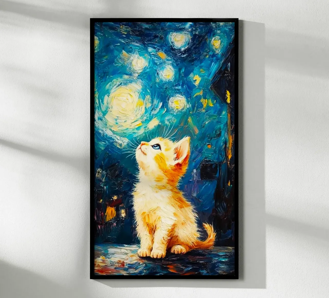 cat chill with moon and star poster da lifeline