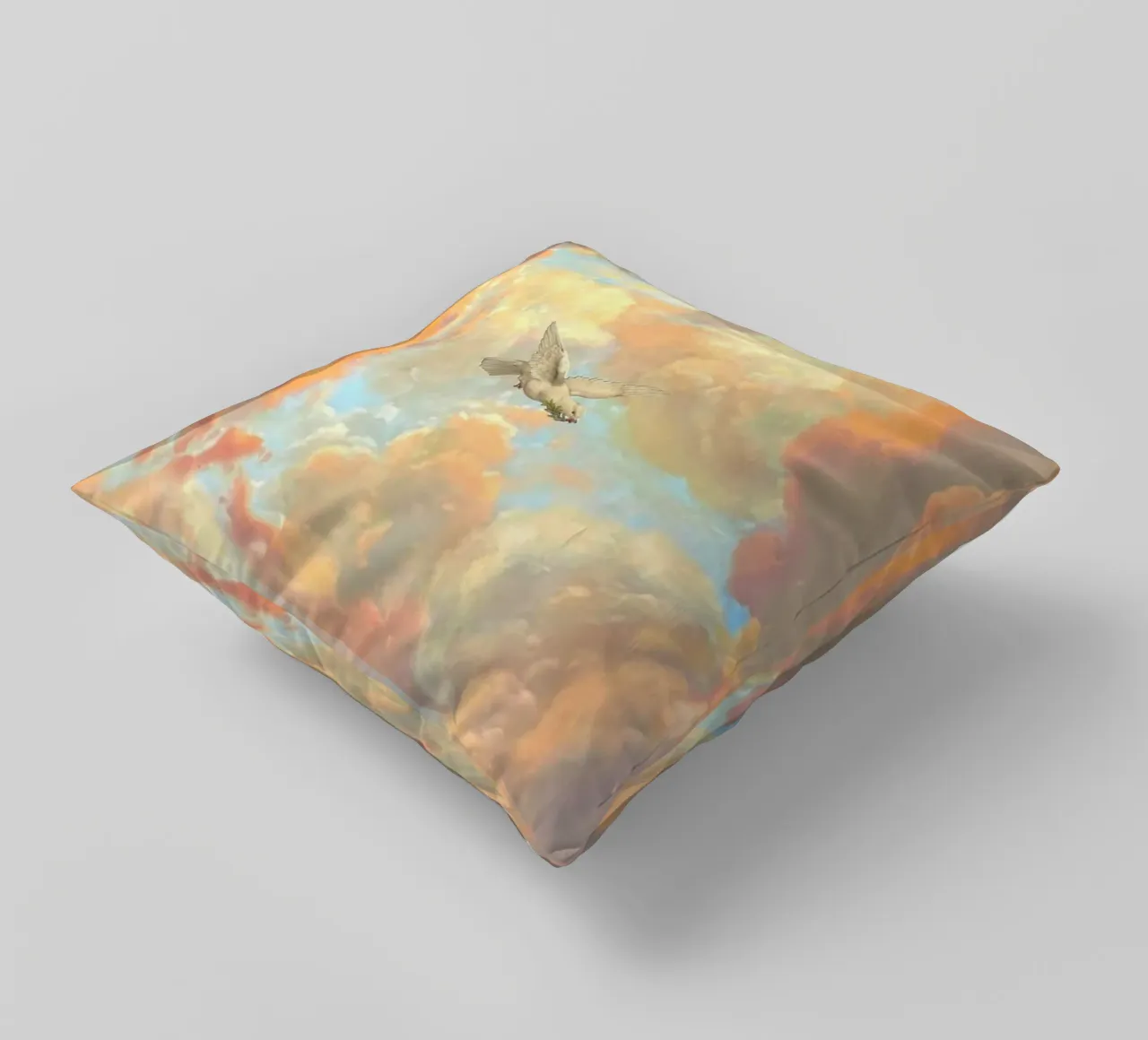 posture bird in cloud cuscino da lifeline