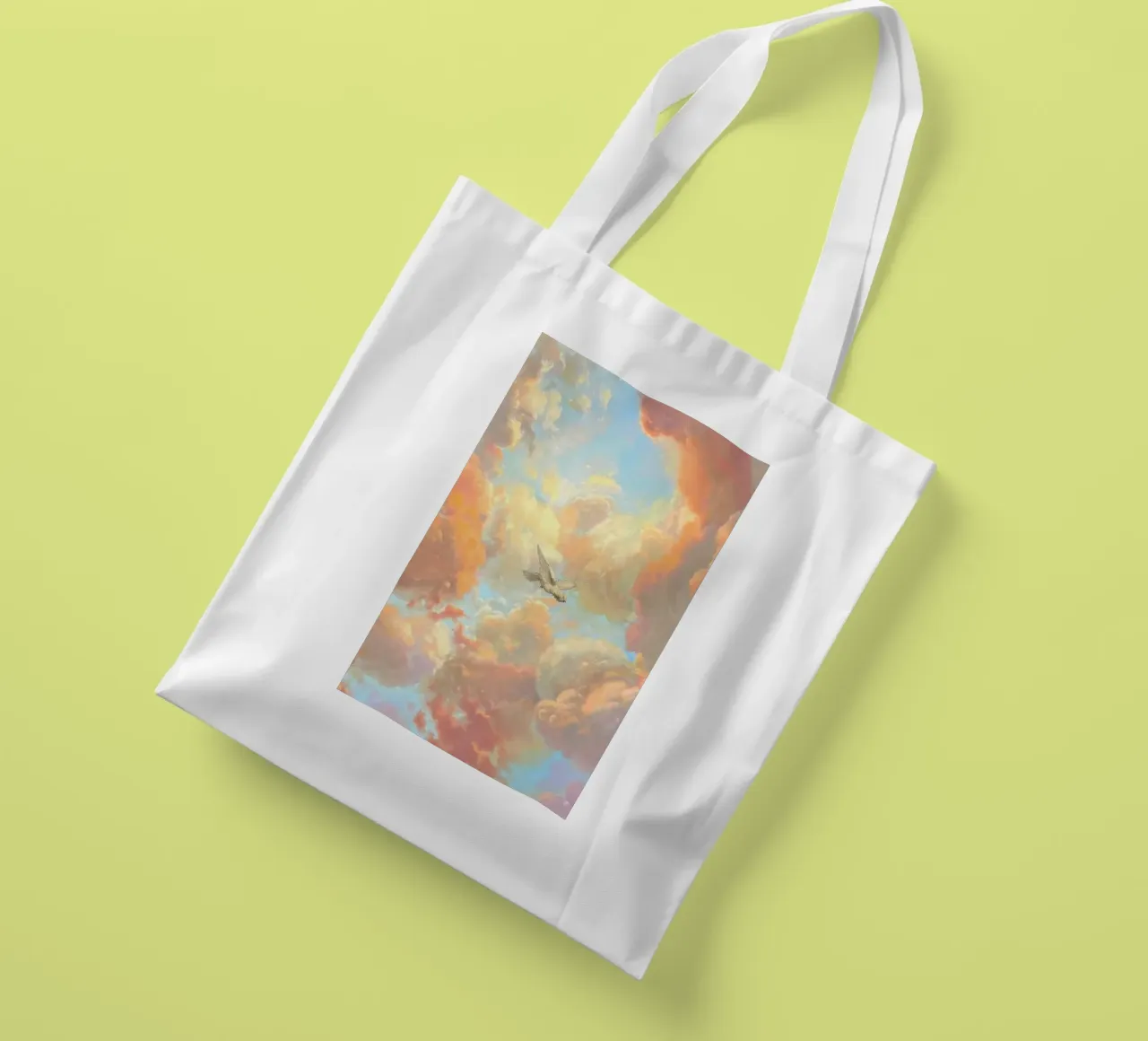 posture bird in cloud borsa in juta da lifeline