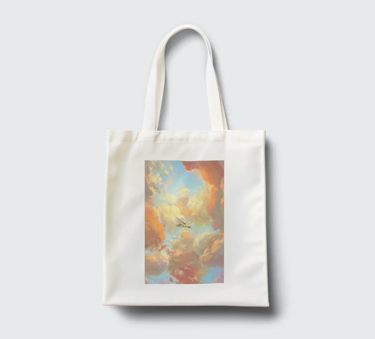 posture bird in cloud borsa in juta da lifeline