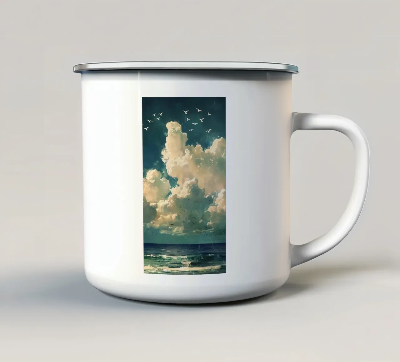 light bright cloud tazza in smalto da lifeline