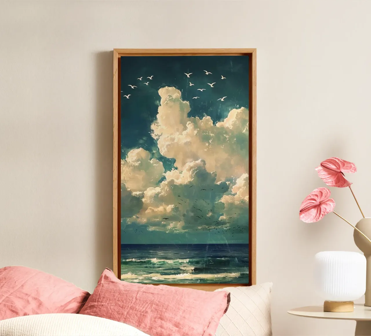 light bright cloud tela con Cornice a cassetta da lifeline