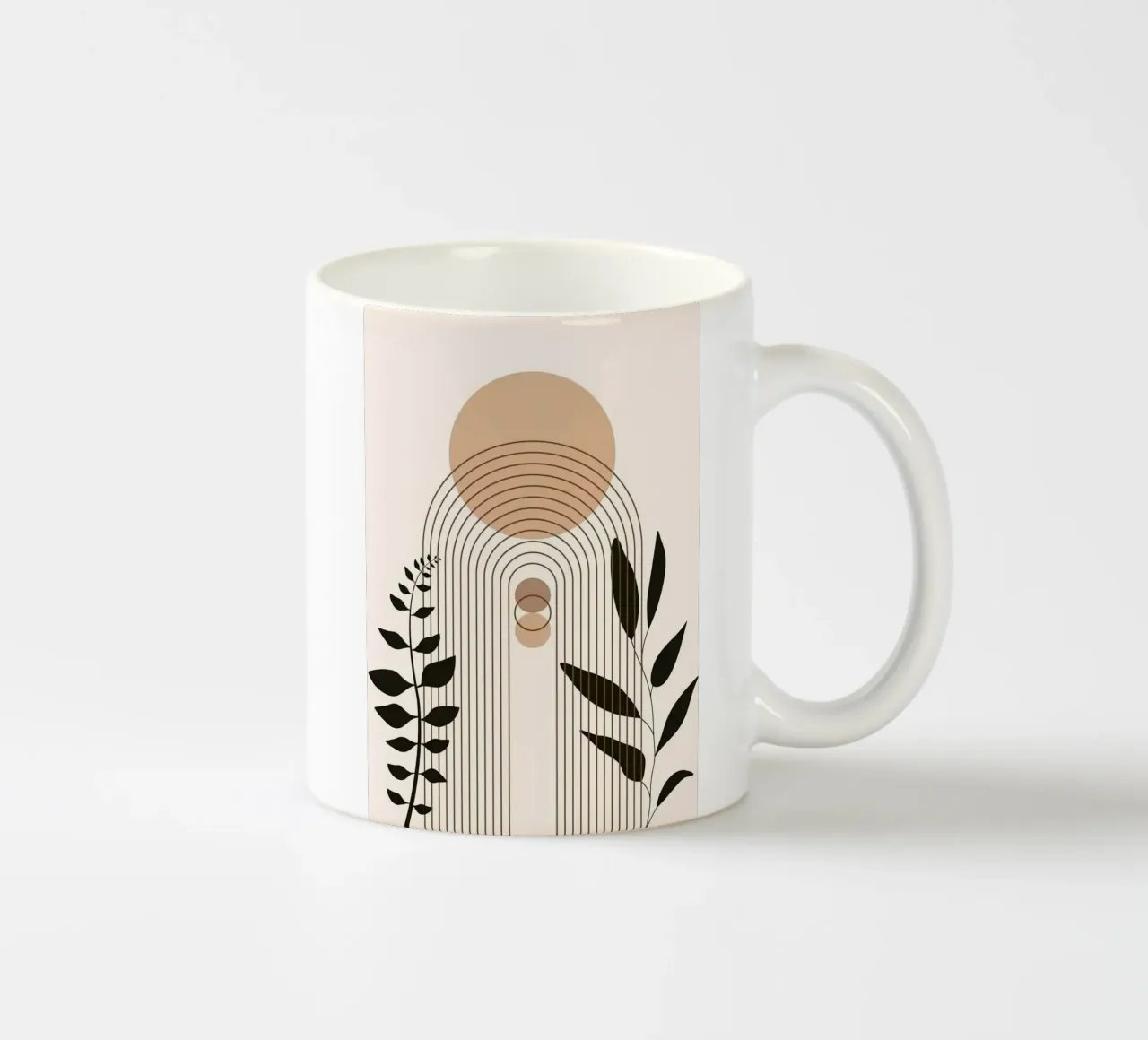 circle shape line curve branch tazza in ceramica da miracle
