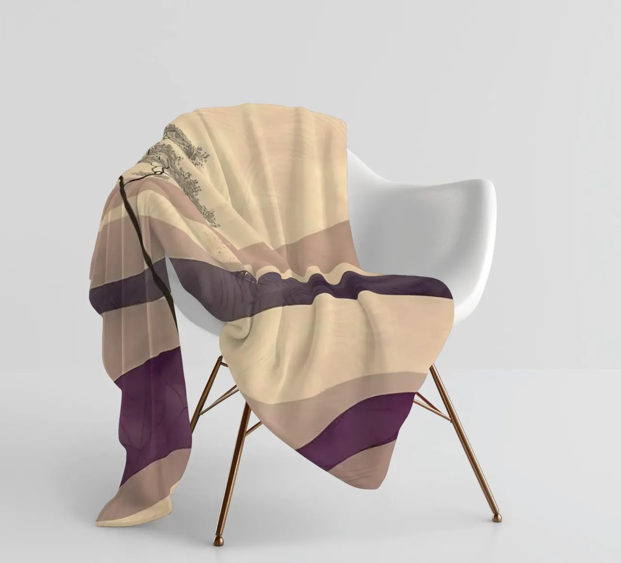 wave mountain gradient coperta in pile da miracle