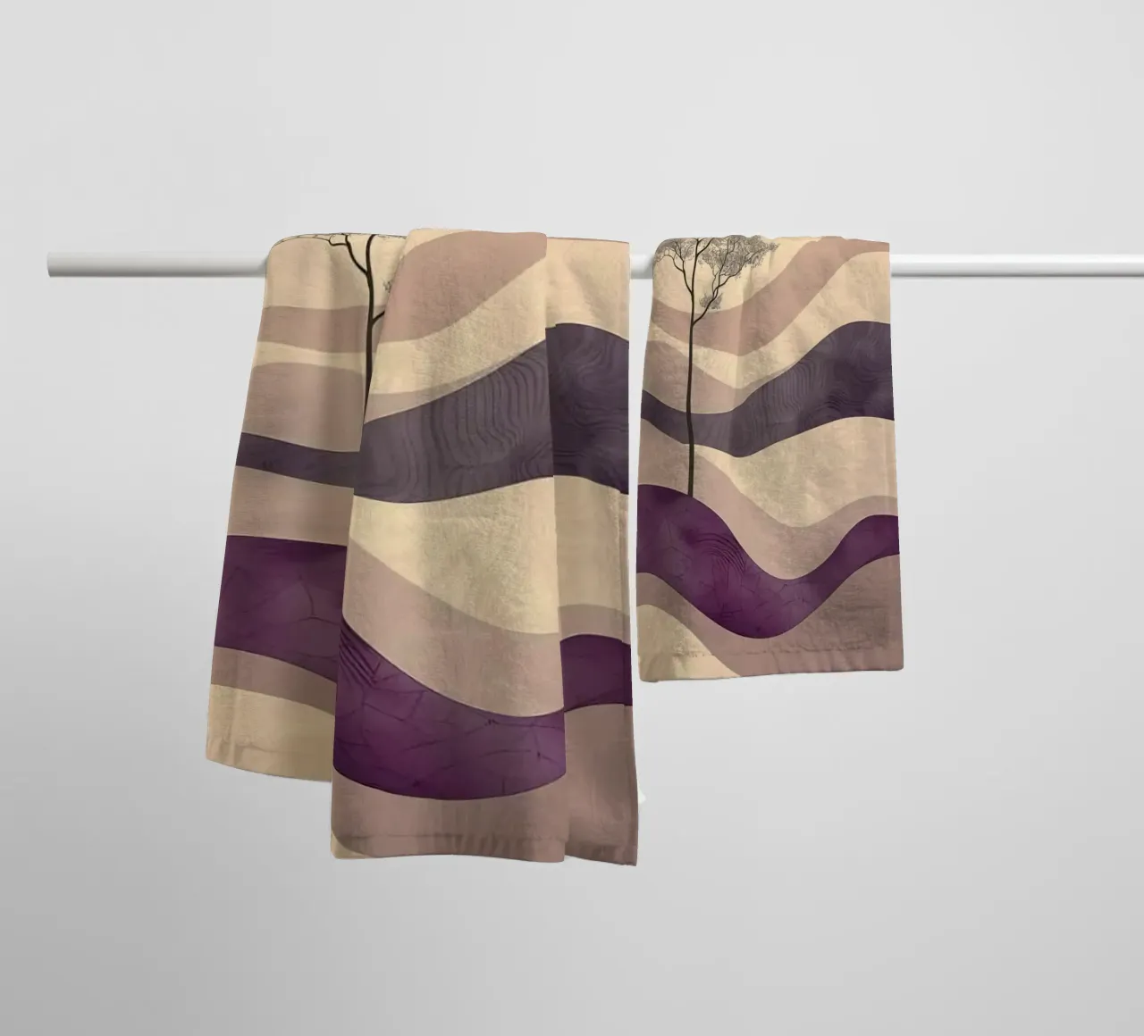 wave mountain gradient asciugamano da bagno da miracle