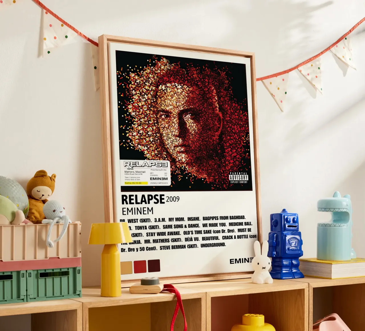 Eminem Relapse tela con Cornice a cassetta da Roronoa7