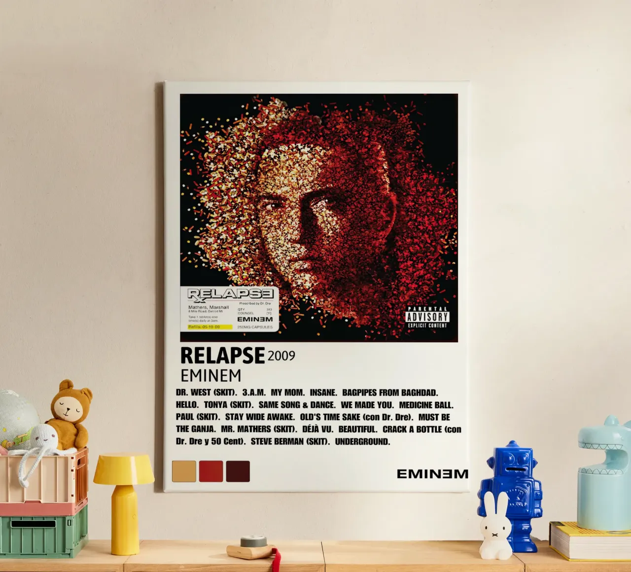 Eminem Relapse tela con Cornice a cassetta da Roronoa7