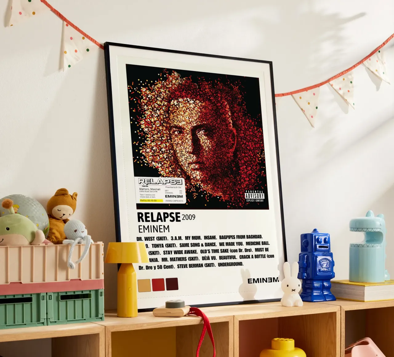 Eminem Relapse poster con telaio in alluminio da Roronoa7