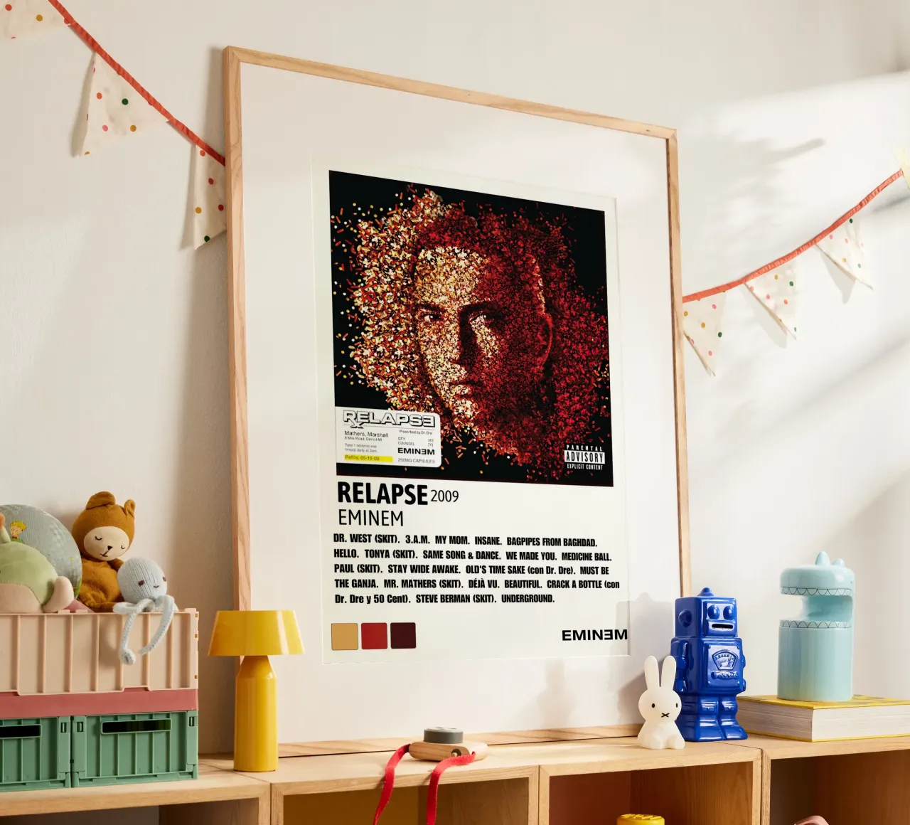 Eminem Relapse poster con telaio in alluminio da Roronoa7