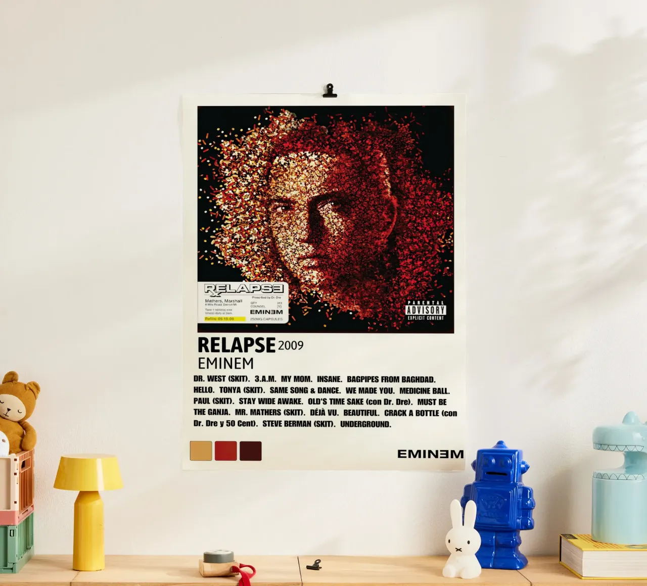 Eminem Relapse poster con telaio in alluminio da Roronoa7