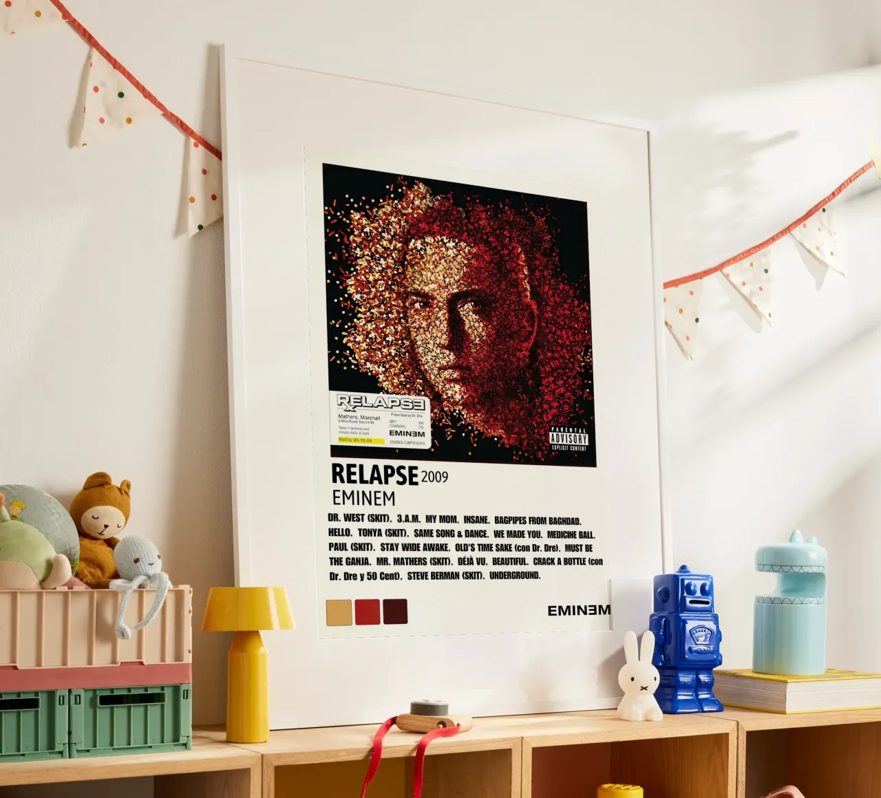 Eminem Relapse poster con telaio in alluminio da Roronoa7