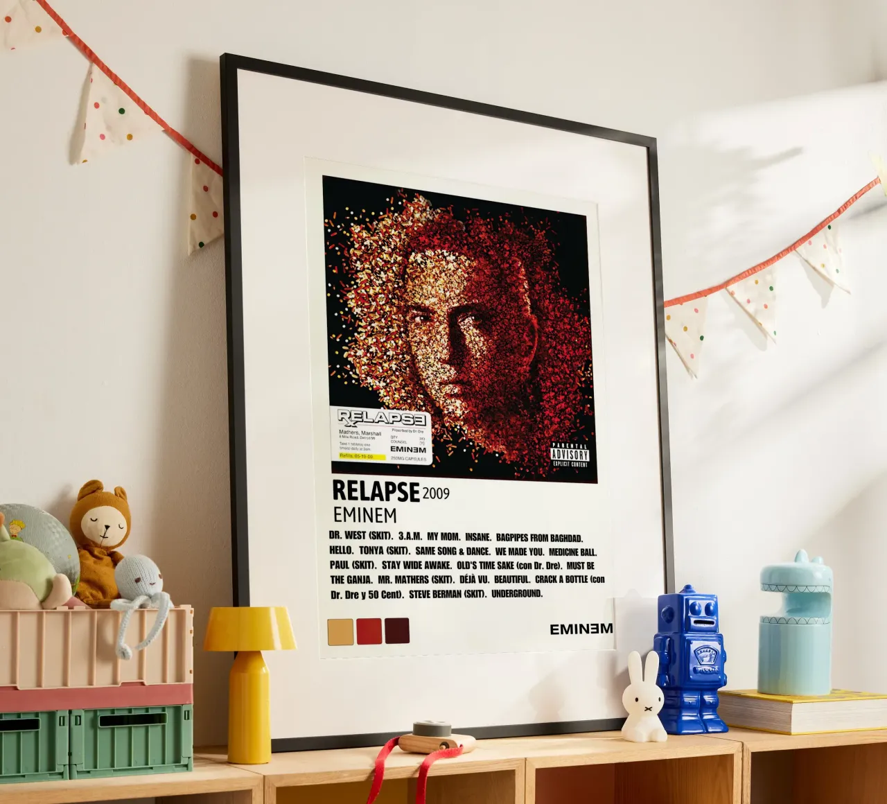 Eminem Relapse poster con telaio in alluminio da Roronoa7